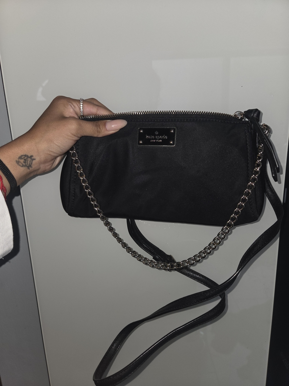 kate spade Black Chain-Accent Crossbody Bag
